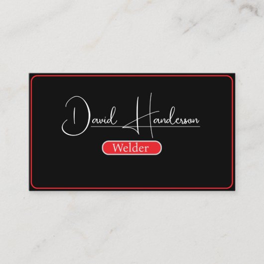プロフェッショナル金属溶接加工業者 名刺 (正面)
