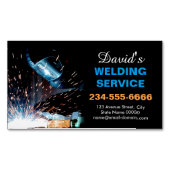 プロフェッショナル金属溶接施工業者 マグネット名刺 (正面)