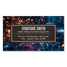プロフェッショナル金属溶接施工業者 マグネット名刺