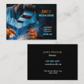 プロフェッショナル金属溶接機、製造請負業者 名刺 (正面/裏面)