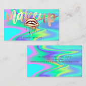 プロフェッショナル金属滴下唇ホログラフィック 名刺 (正面/裏面)