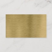 プロフェッショナル金属金ゴールドモダン名刺 名刺 (裏面)