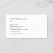 プロフェッショナル銀エレガントモダン 名刺 (裏面)