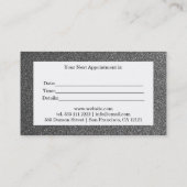 プロフェッショナル銀グリッター美しいアポイントメント 予約カード (裏面)
