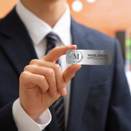 プロフェッショナル銀ステンレス鋼金属プリント 名札