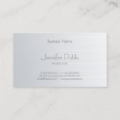 プロフェッショナル銀テンプレートエレガントモダントレンディー 名刺 (裏面)