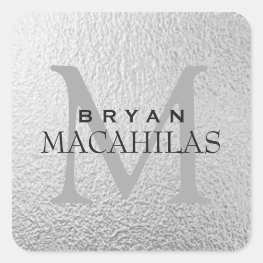 プロフェッショナル銀箔モノグラムシール スクエアシール (正面)