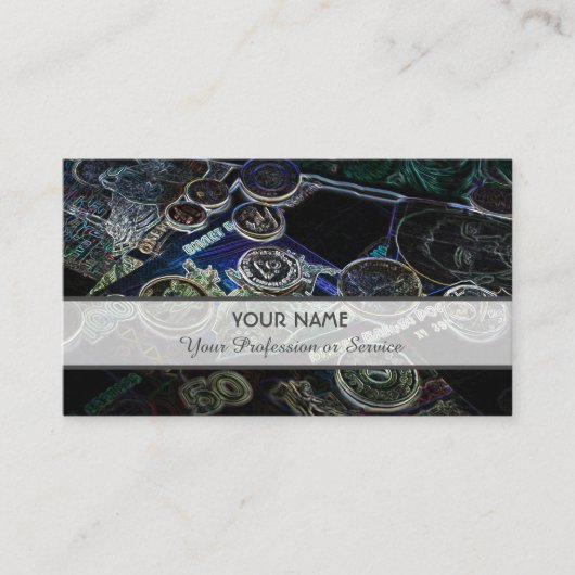 プロフェッショナル銀行または金融専門家向け 名刺 (正面)