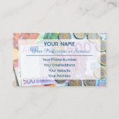 プロフェッショナル銀行または金融専門家向け 名刺 (裏面)