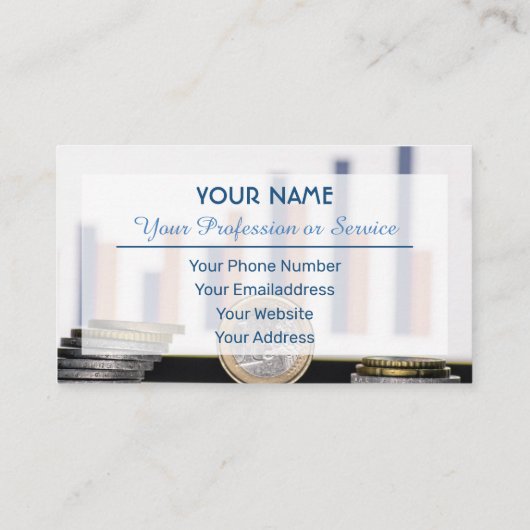 プロフェッショナル銀行または金融専門家向け 名刺 (裏面)