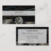プロフェッショナル銀行家または金融の専門家のためのbusin 名刺 (正面/裏面)