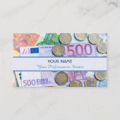 プロフェッショナル銀行家または金融専門家の場合 名刺 (正面)