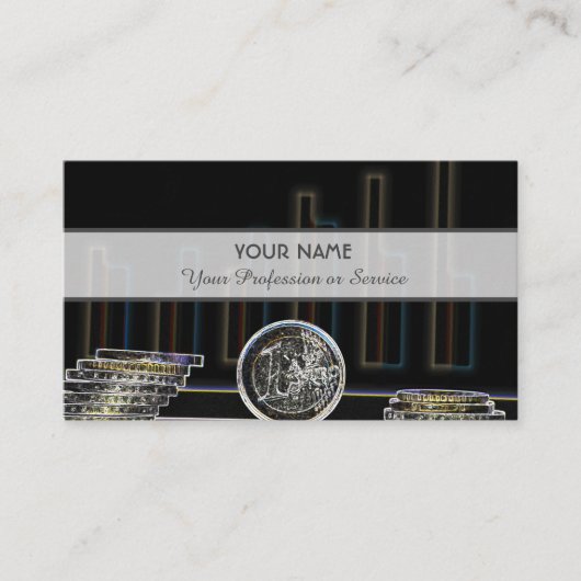 プロフェッショナル銀行家または金融専門家の場合 名刺 (正面)