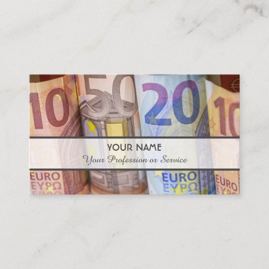 プロフェッショナル銀行家または金融専門家の場合 名刺 (正面)