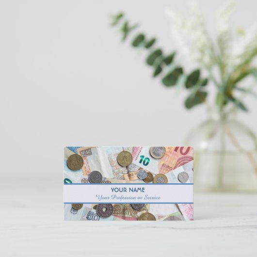 プロフェッショナル銀行家または金融専門家の場合 名刺 (スタンド正面)