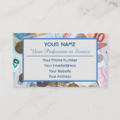 プロフェッショナル銀行家または金融専門家の場合 名刺 (裏面)