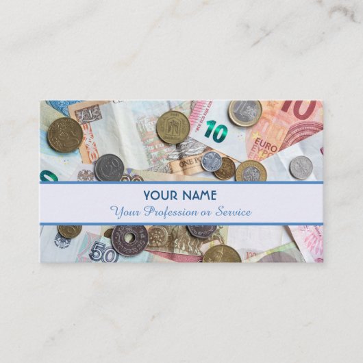 プロフェッショナル銀行家または金融専門家の場合 名刺 (正面)