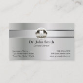 プロフェッショナル銀金属製歯科用アポイントメント 予約カード (正面)