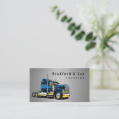 プロフェッショナル鋼輸送トラック運送会社 名刺 (スタンド正面)