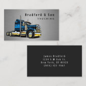 プロフェッショナル鋼輸送トラック運送会社 名刺 (正面/裏面)