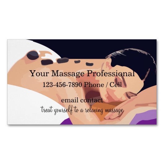 プロフェッショナル鎮静マッサージ マグネット名刺 (正面)