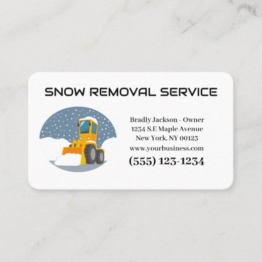 プロフェッショナル除雪サービス名刺 名刺 (正面)