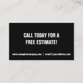 プロフェッショナル除雪耕起名刺 名刺 (裏面)