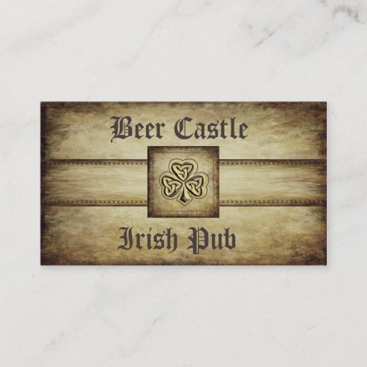 プロフェッショナル階級アイリッシュグランジラッキーなシャムロック 名刺 (正面)