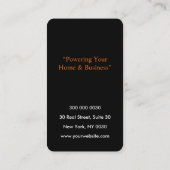 プロフェッショナル電気サービス名刺 名刺 (裏面)