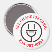 プロフェッショナル電気サービス広告 マグネット (正面/裏面)