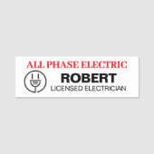 プロフェッショナル電気工事サービス 名札 (正面)