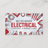 プロフェッショナル電気工事士 - 電気技師 名刺 (正面)