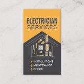 プロフェッショナル電気工事士 - 電気技師 名刺 (正面)