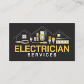 プロフェッショナル電気工事士 - 電気技師 名刺 (正面)