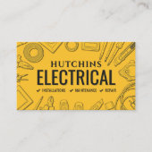 プロフェッショナル電気工事士 - 電気技師 名刺 (正面)