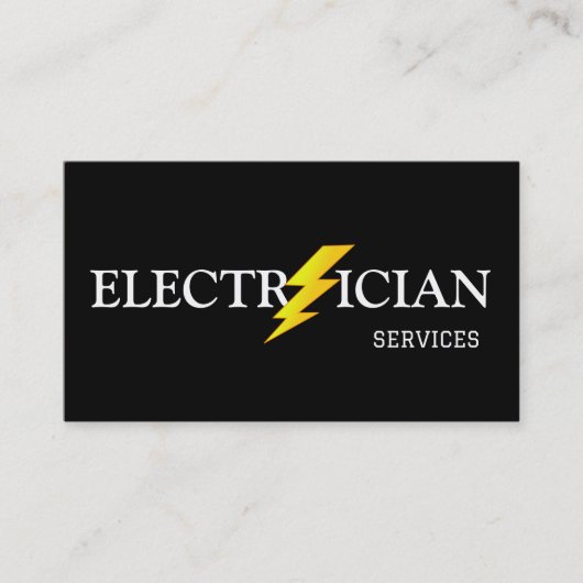 プロフェッショナル電気工事士 - 電気技師 名刺 (正面)