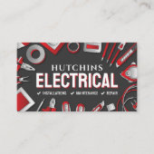 プロフェッショナル電気工事士 - 電気技師 名刺 (正面)