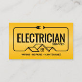 プロフェッショナル電気工事請負業者 – 電気工事士 名刺 (正面)