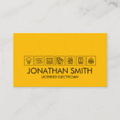 プロフェッショナル電気工事請負業者 – 電気工事士 名刺 (正面)