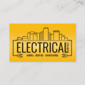 プロフェッショナル電気工事請負業者 – 電気工事士 名刺 (正面)