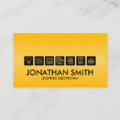 プロフェッショナル電気工事請負業者 – 電気工事士 名刺 (正面)