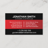 プロフェッショナル電気工事請負業者 – 電気工事士 名刺 (裏面)