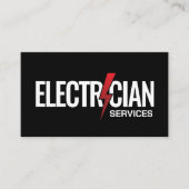 プロフェッショナル電気工事請負業者 – 電気工事士 名刺 (正面)