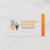 プロフェッショナル電気工事請負業者 – 電気工事士 名刺 (正面)