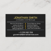プロフェッショナル電気工事請負業者 – 電気工事士 名刺 (裏面)