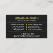 プロフェッショナル電気工事請負業者 – 電気工事士 名刺 (裏面)