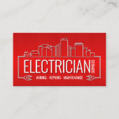 プロフェッショナル電気工事請負業者 – 電気工事士 名刺 (正面)
