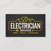 プロフェッショナル電気工事請負業者 – 電気工事士 名刺 (正面)
