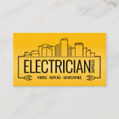 プロフェッショナル電気工事請負業者 – 電気工事士 名刺 (正面)