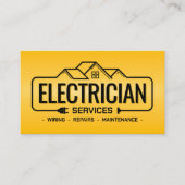 プロフェッショナル電気工事請負業者 – 電気工事士 名刺 (正面)